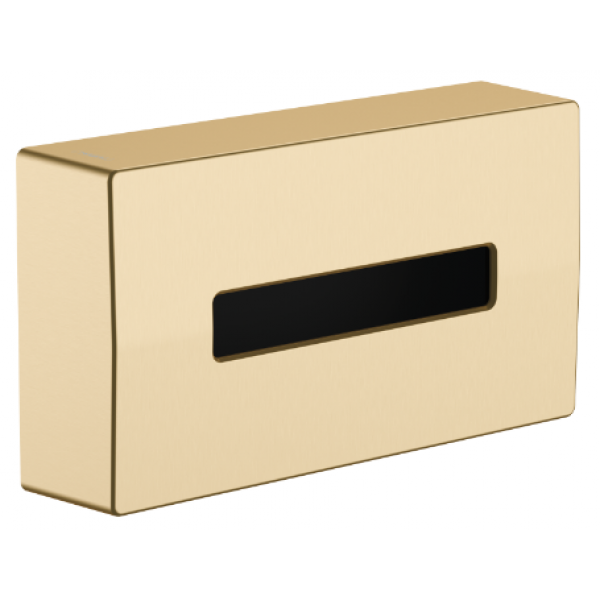 Hansgrohe AddStoris 拉絲黃銅紙巾盒 (壁掛式/可螺絲固定或黏接)